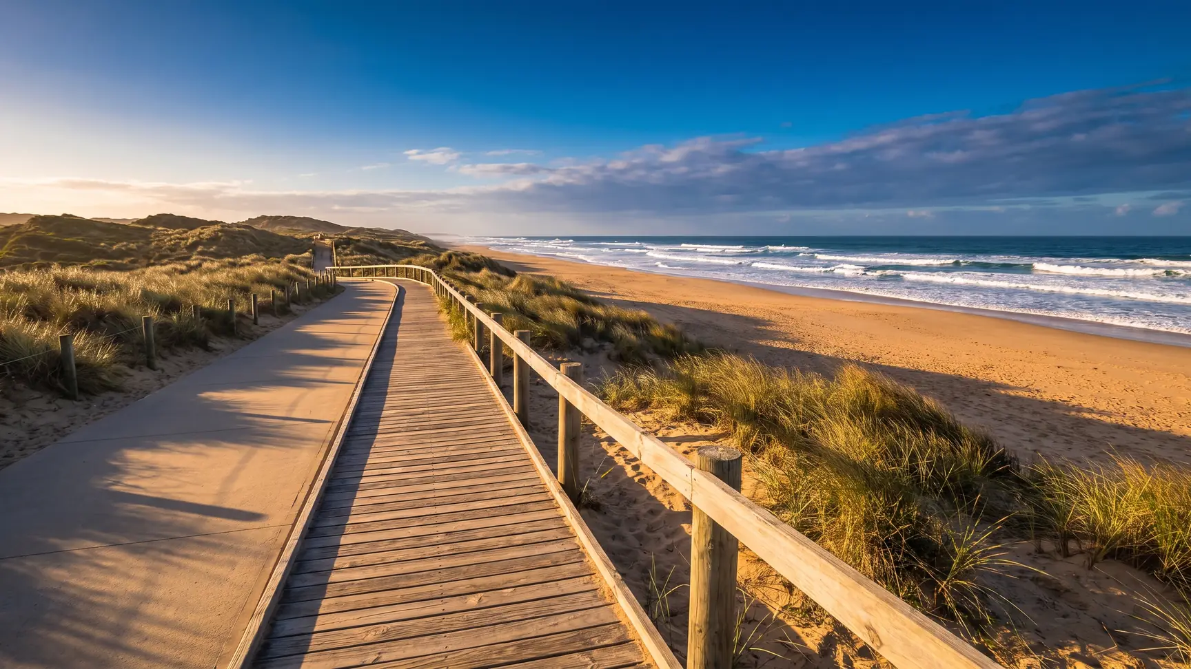 Paseo de madera por las dunas de Anglet
