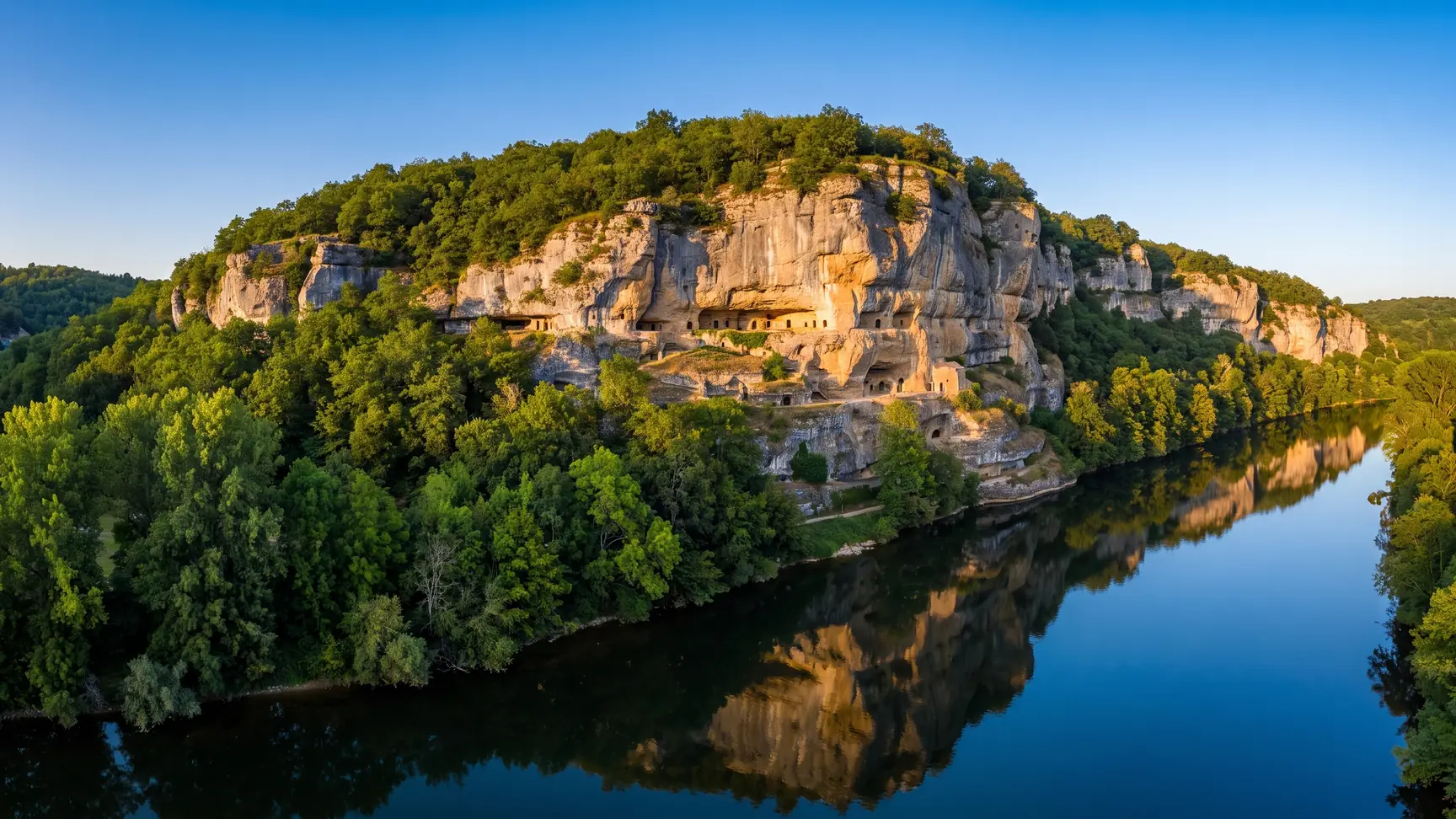 El valle del Vézère hacia Les Eyzies
