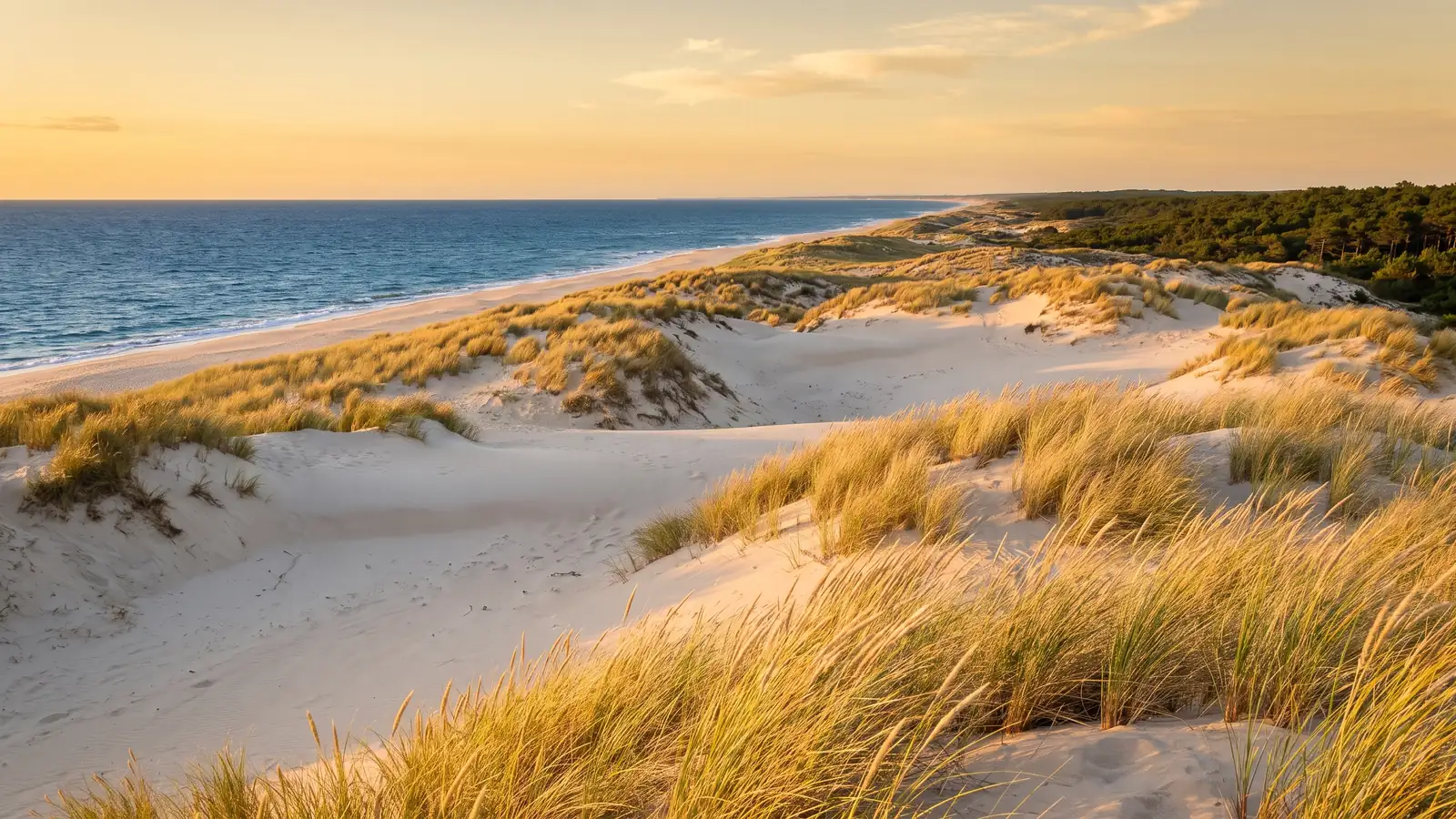 Las grandes dunas de arena de la costa atlántica