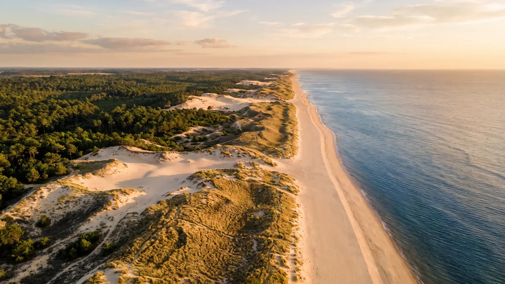 La costa del Médoc hasta Cap-Ferret