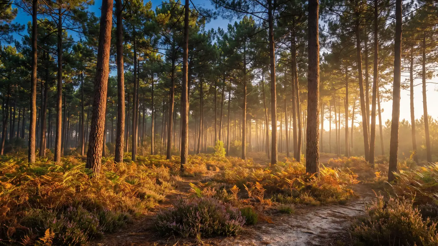 The Landes Forest around Labenne — destination of the private transfer from Bordeaux to Labenne