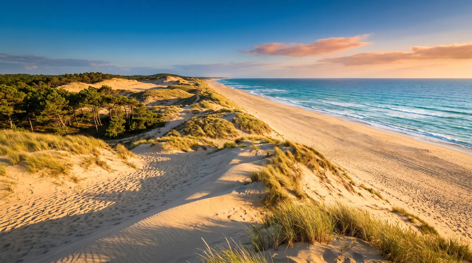 Las dunas y la playa de Labenne-Océan, cerca del camping Sylvamar