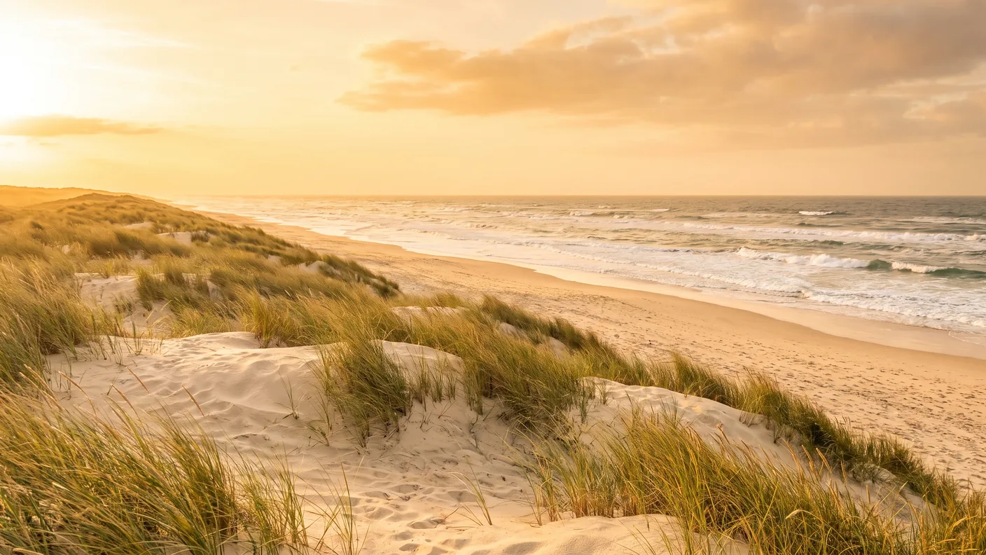 La playa virgen de Carcans-Plage, a 39 min de Hourtin-Plage
