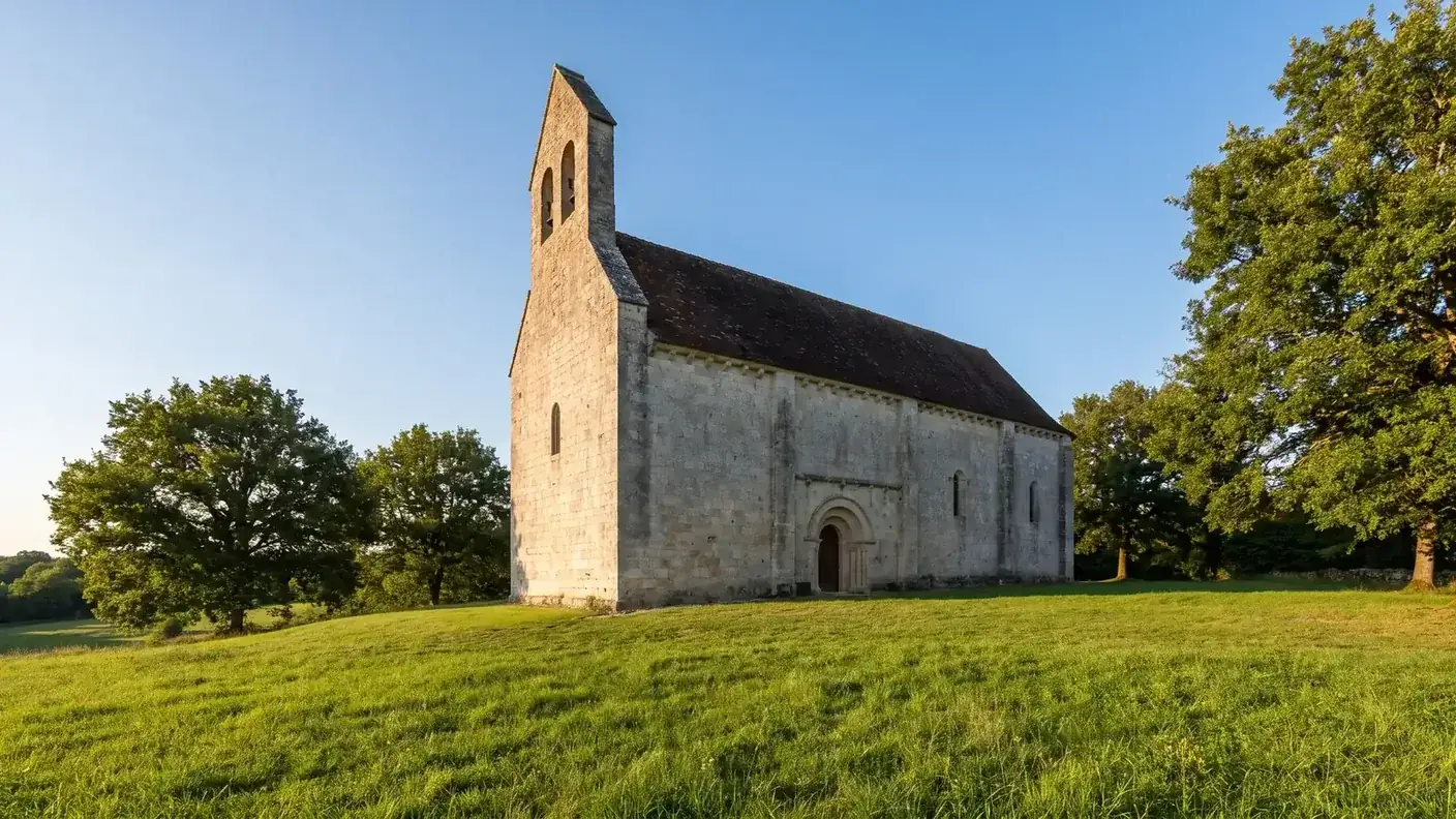 The Romanesque Church of Saint-Paul in Reilhac, a former Templar property listed as a historic site in the Dordogne