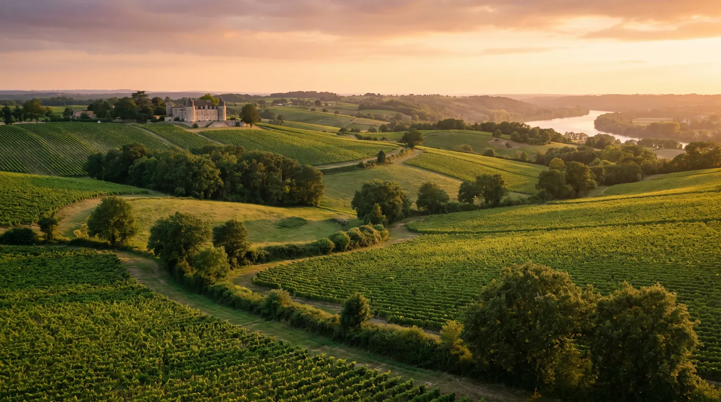 VTC Bordeaux toward Château Lagorce (Haux) — Sauternes & EDM