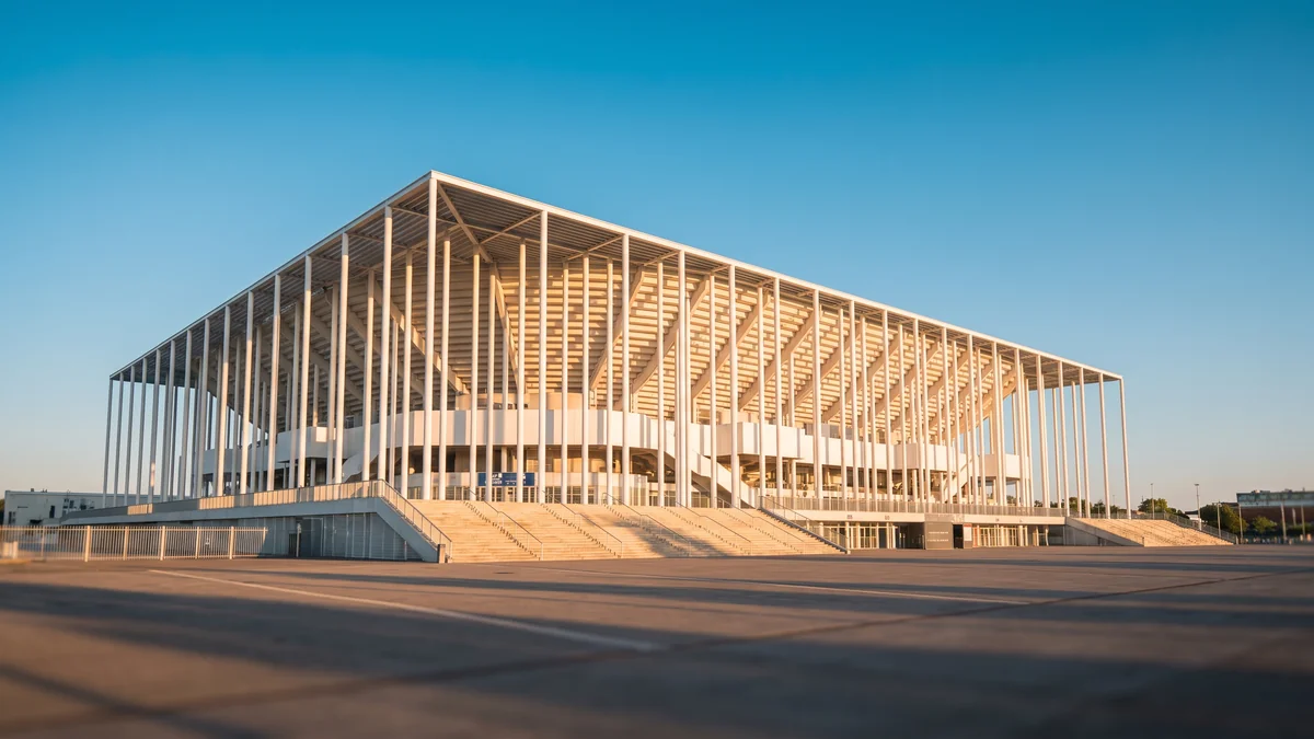 Van with a driver near the Matmut Atlantique Stadium in Bordeaux on game night