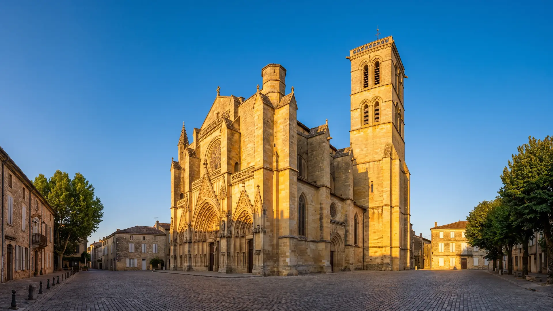 Fachada de la catedral de San Pedro de Condom