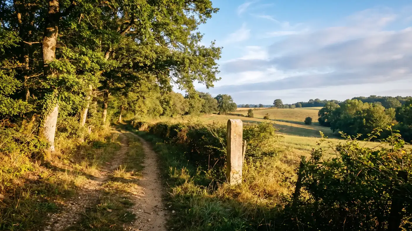 Hiking Trail in the Dordogne Along the Vézelay Route