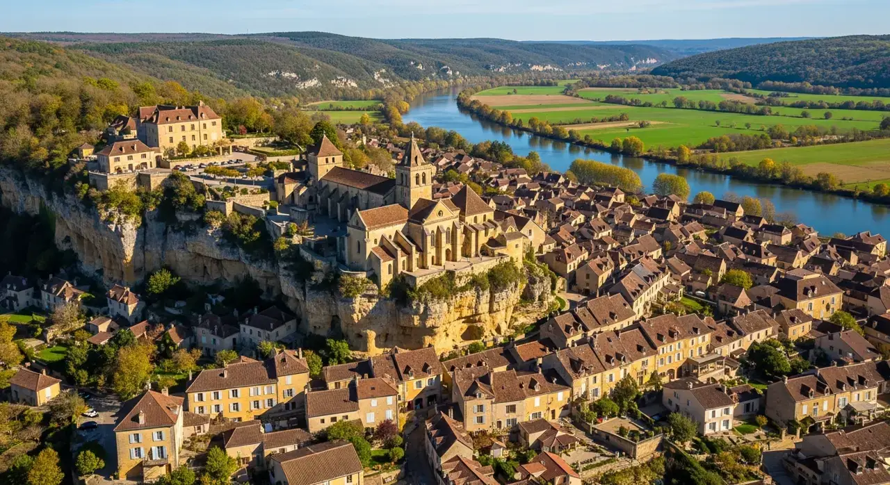 El Périgord Noir en los alrededores de Domme, etapa de un día hacia Sarlat con conductor