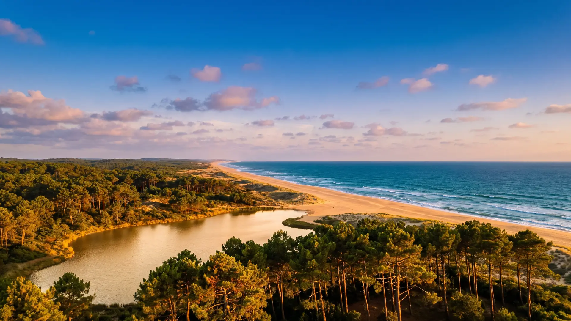 VTC Bordeaux toward Hossegor — southern coast of the Landes