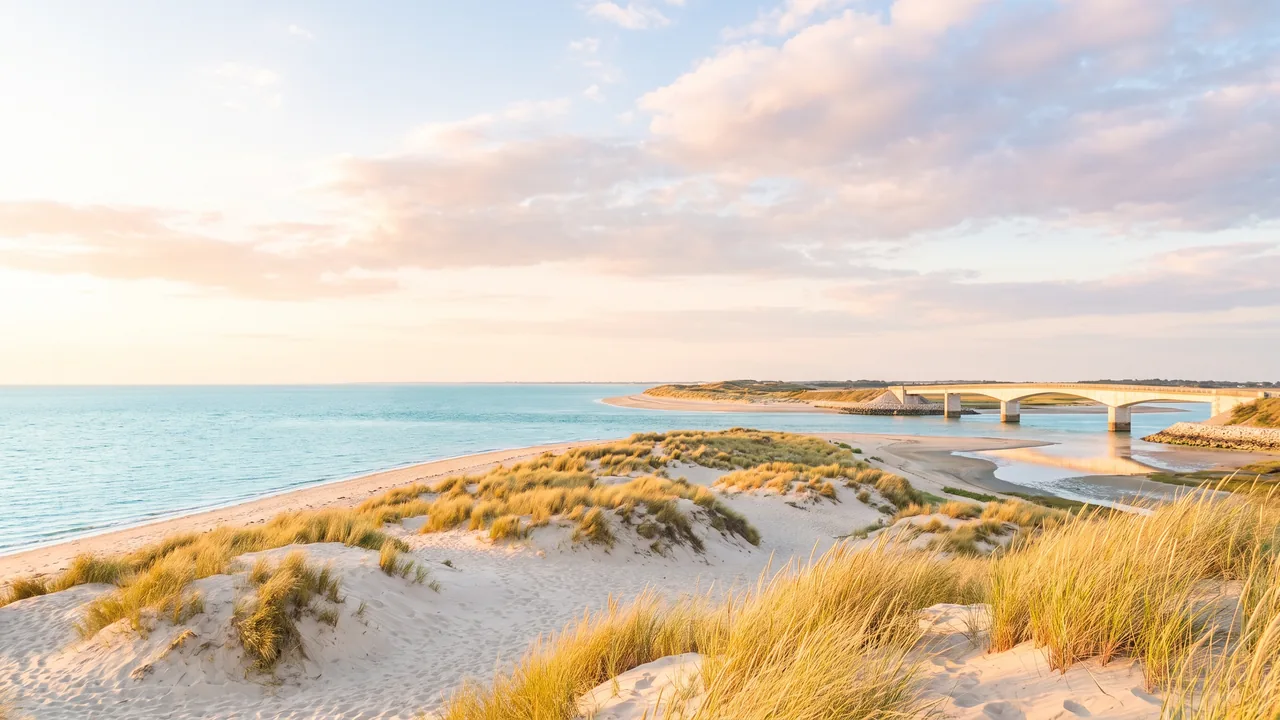 La costa de la isla de Ré, cerca de La Rochelle (Charente-Maritime) — destino del traslado privado Burdeos → La Rochelle