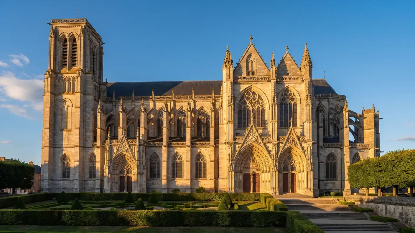 Catedral gótica de San Esteban de Limoges y jardines del Obispado