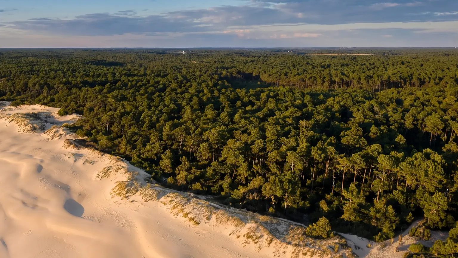 Dunas y bosque de pinos cerca de Lit-et-Mixe — traslado privado desde Burdeos