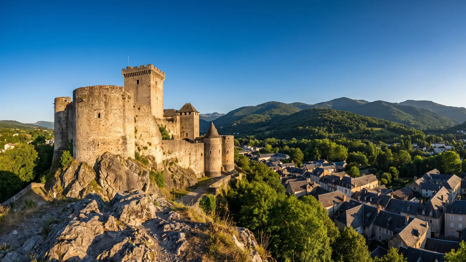 Castillo de Lourdes en su espolón rocoso