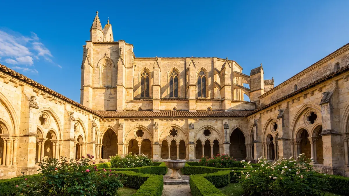 Iglesia de Nuestra Señora de Marmande y claustro que rodea su jardín
