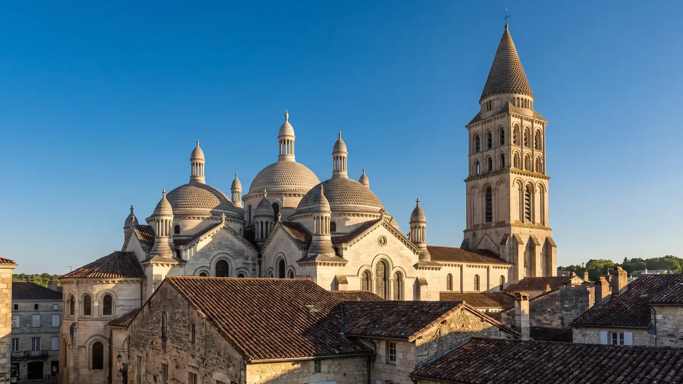 Las cinco cúpulas y el campanario de la catedral de Saint-Front de Périgueux