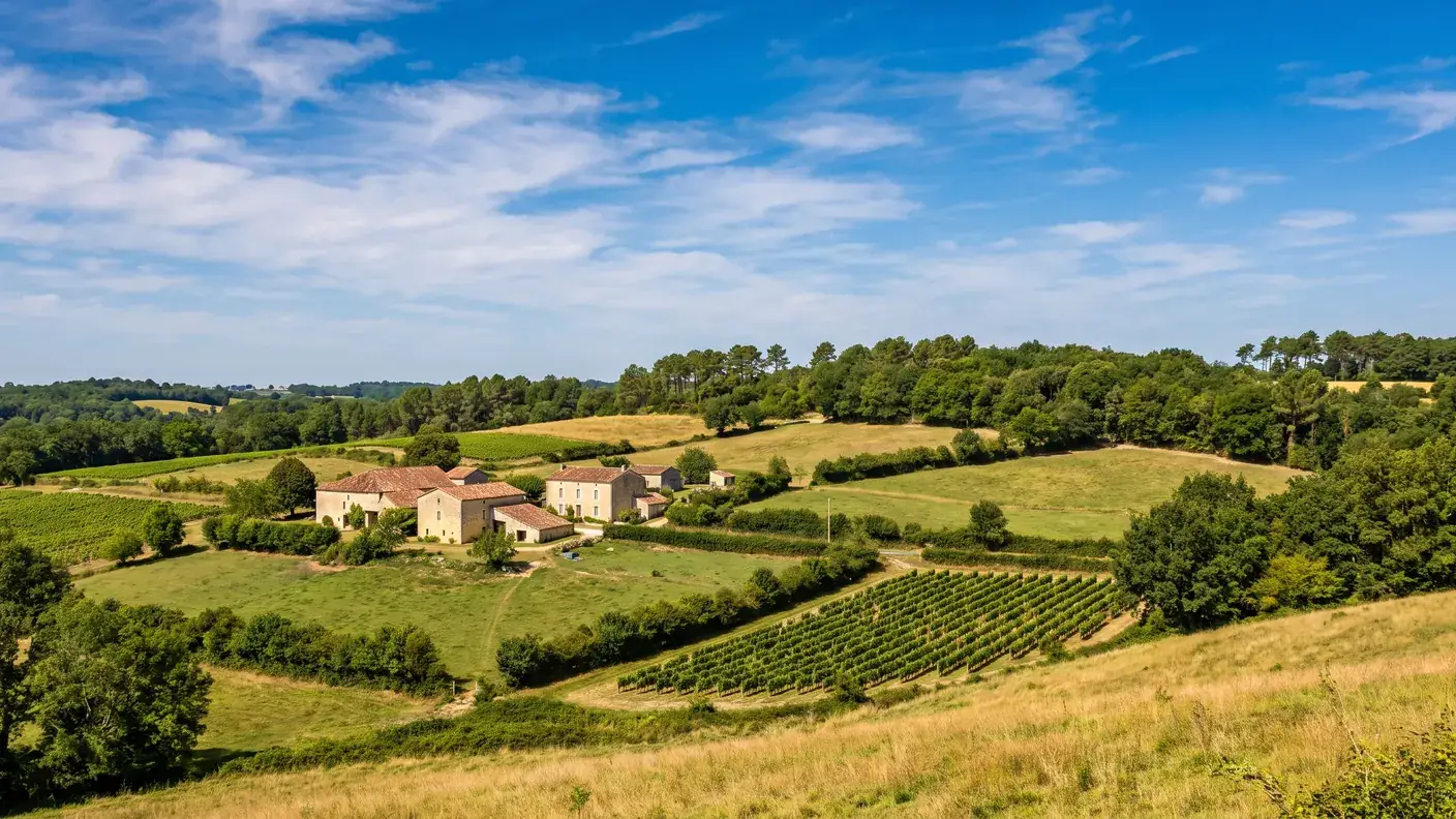La zona vinícola del sur de Charente, en los alrededores de Pillac, una parada a 5 minutos de Longeveau