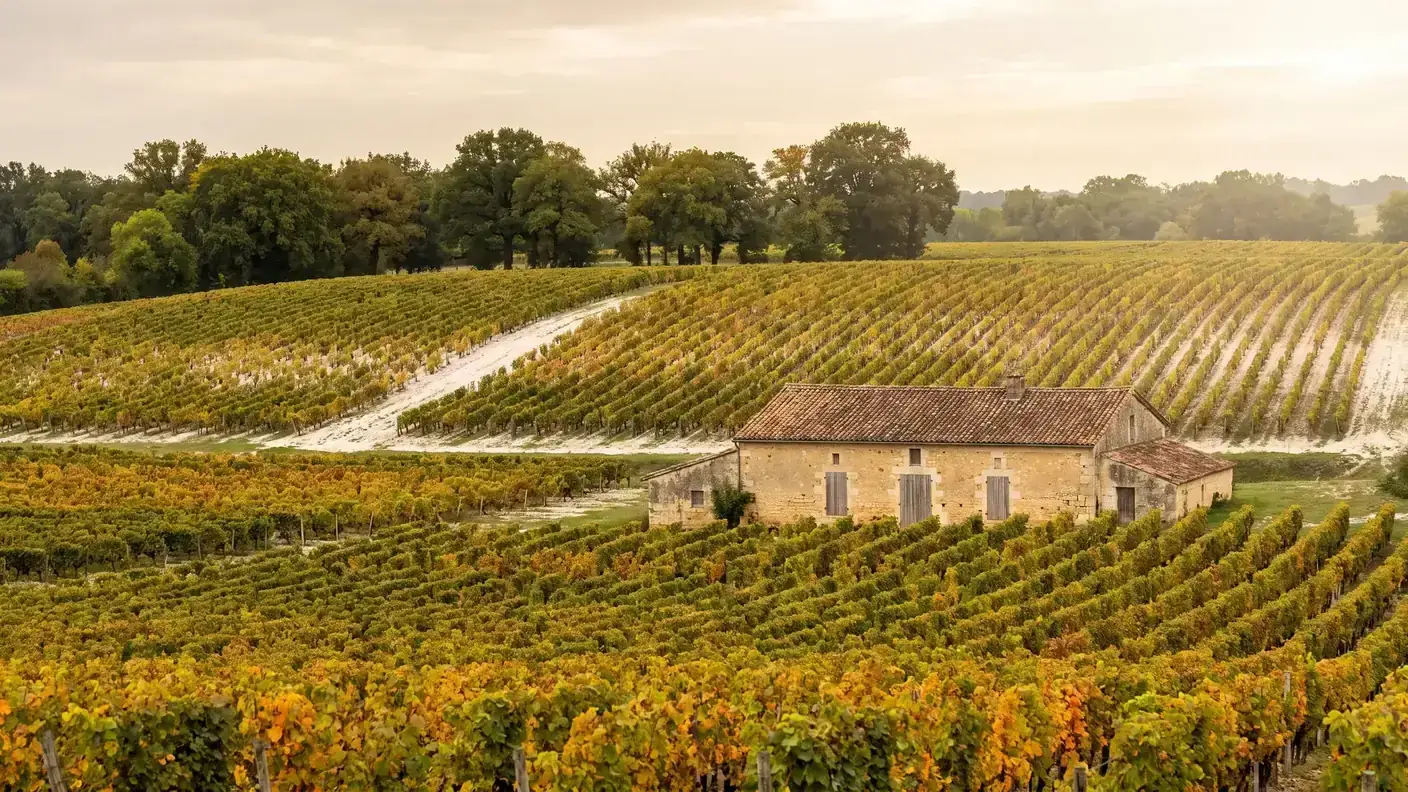 Laderas vitícolas del sur de Charente, en la ruta hacia Pillac