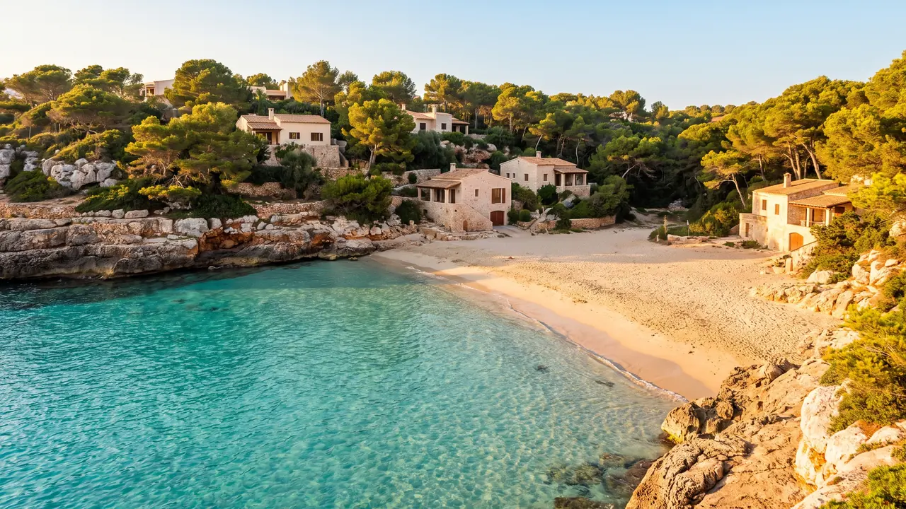 La cala de Pontaillac en Royan, una cala de arena dorada protegida por acantilados boscosos y villas de tonos claros