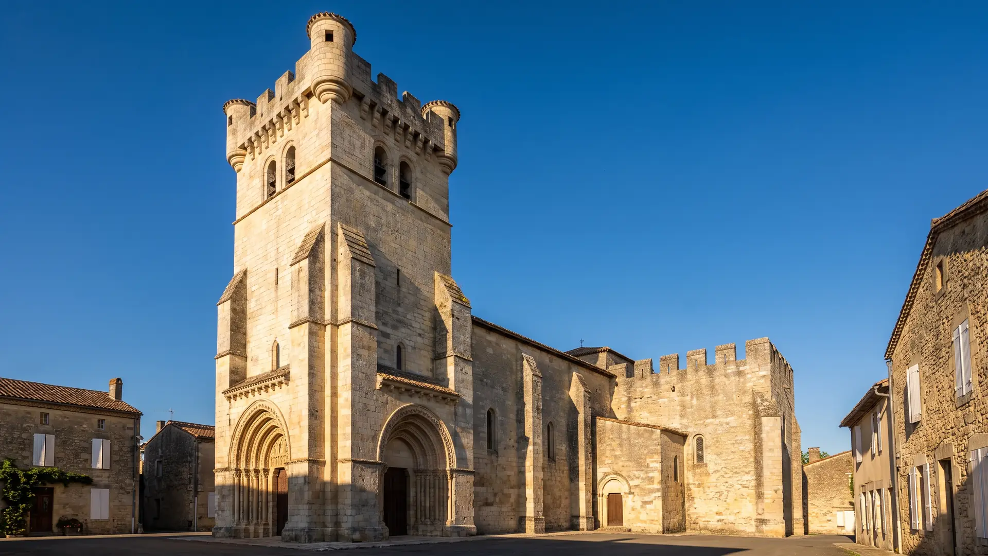 Iglesia fortificada de San Andrés y su campanario cuadrado