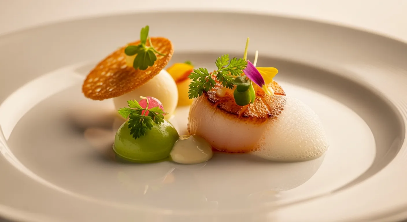 Presentación gastronómica de un menú degustación con 3 estrellas Michelin en San Sebastián, nueva cocina vasca