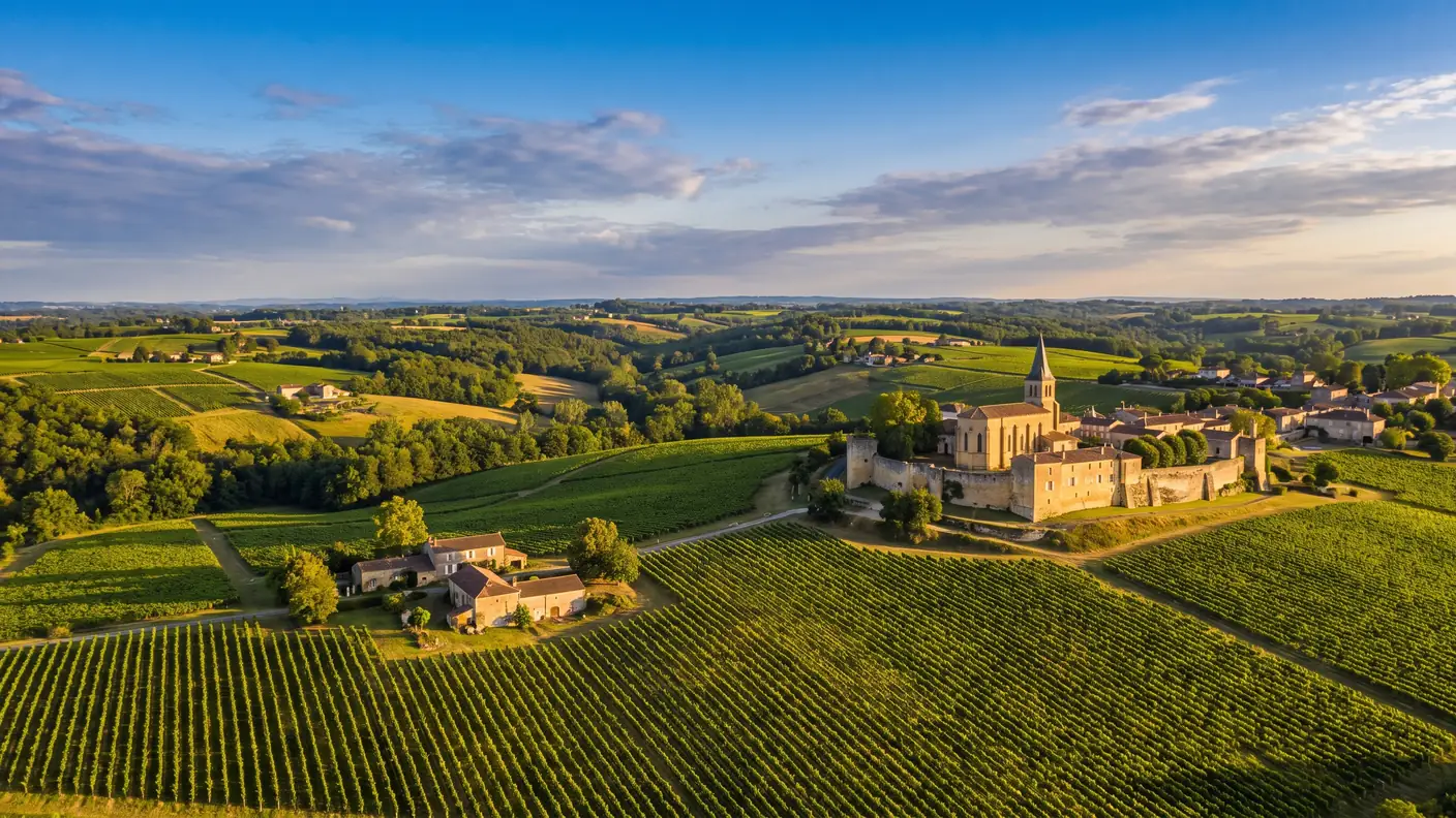 The Entre-deux-Mers wine region around Sauveterre-de-Guyenne, in Gironde