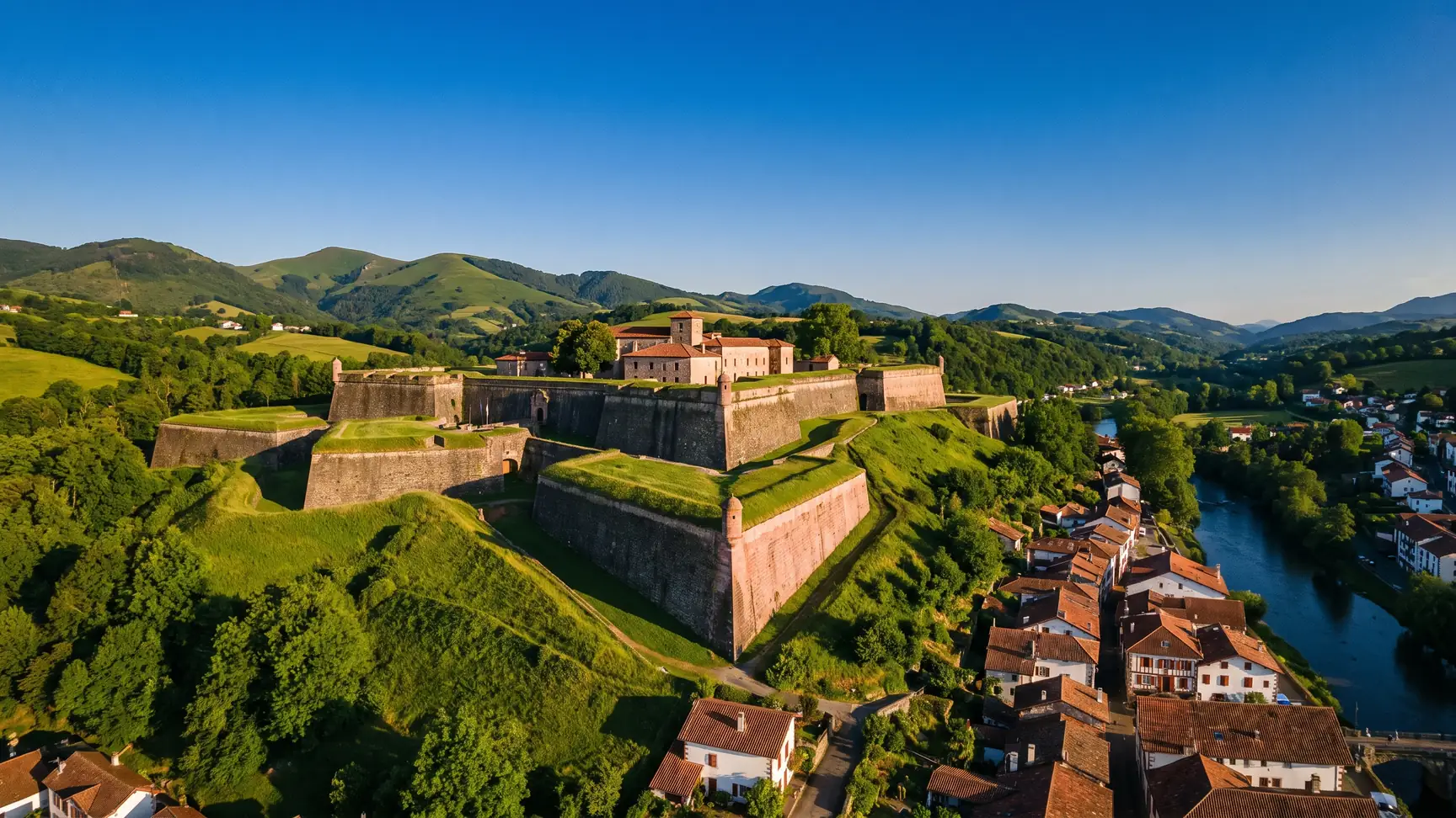 Ciudadela que domina los tejados de Saint-Jean-Pied-de-Port