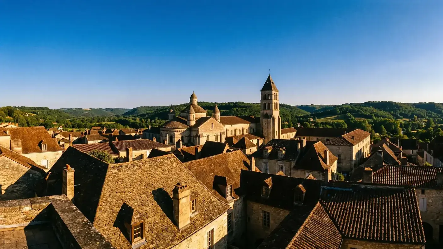 Los tejados de Souillac, en el departamento del Lot, una localidad del Quercy situada a 20 minutos de Rocamadour