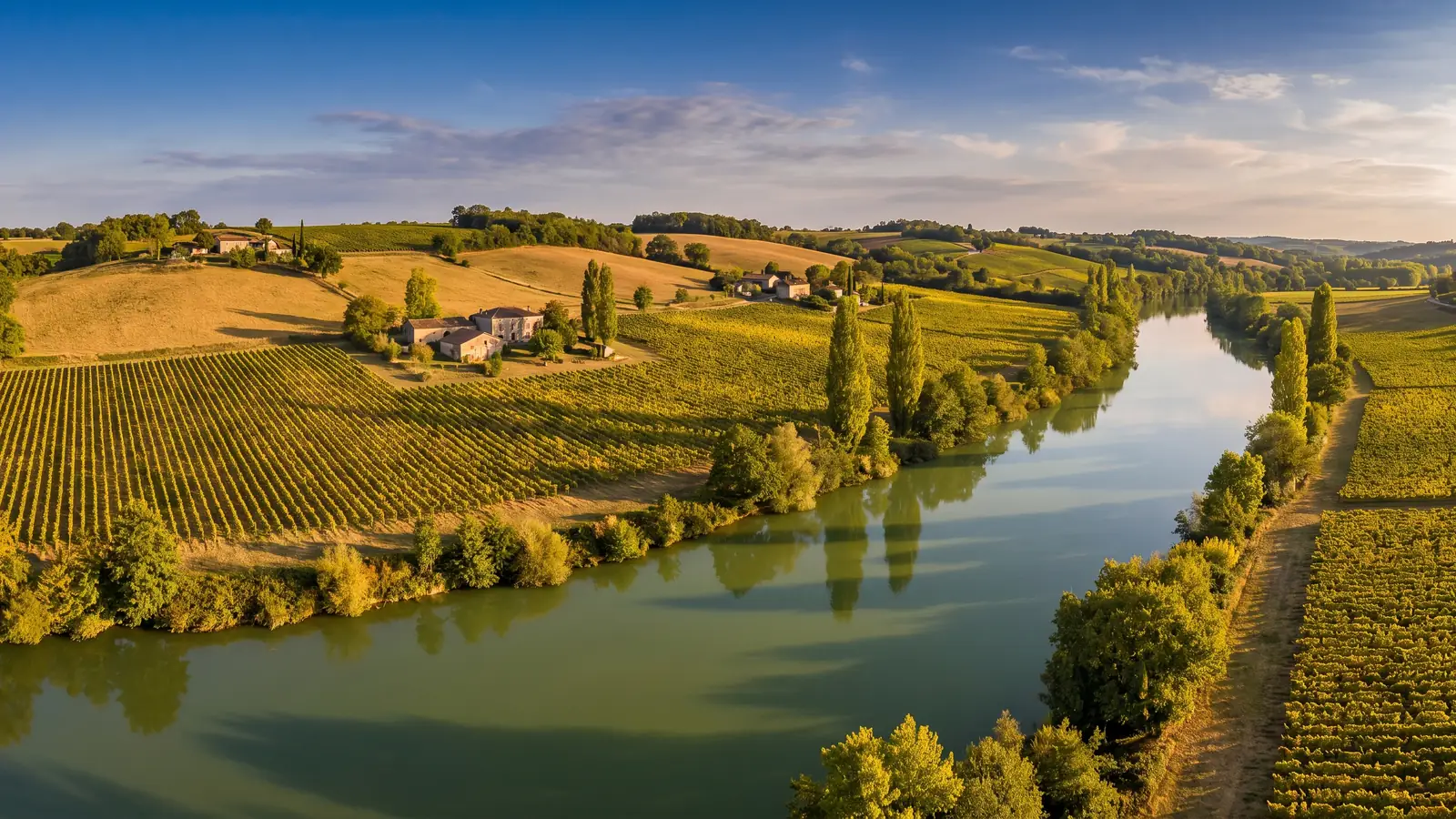 El valle del Baïse y el antiguo camino de sirga cerca de Valence