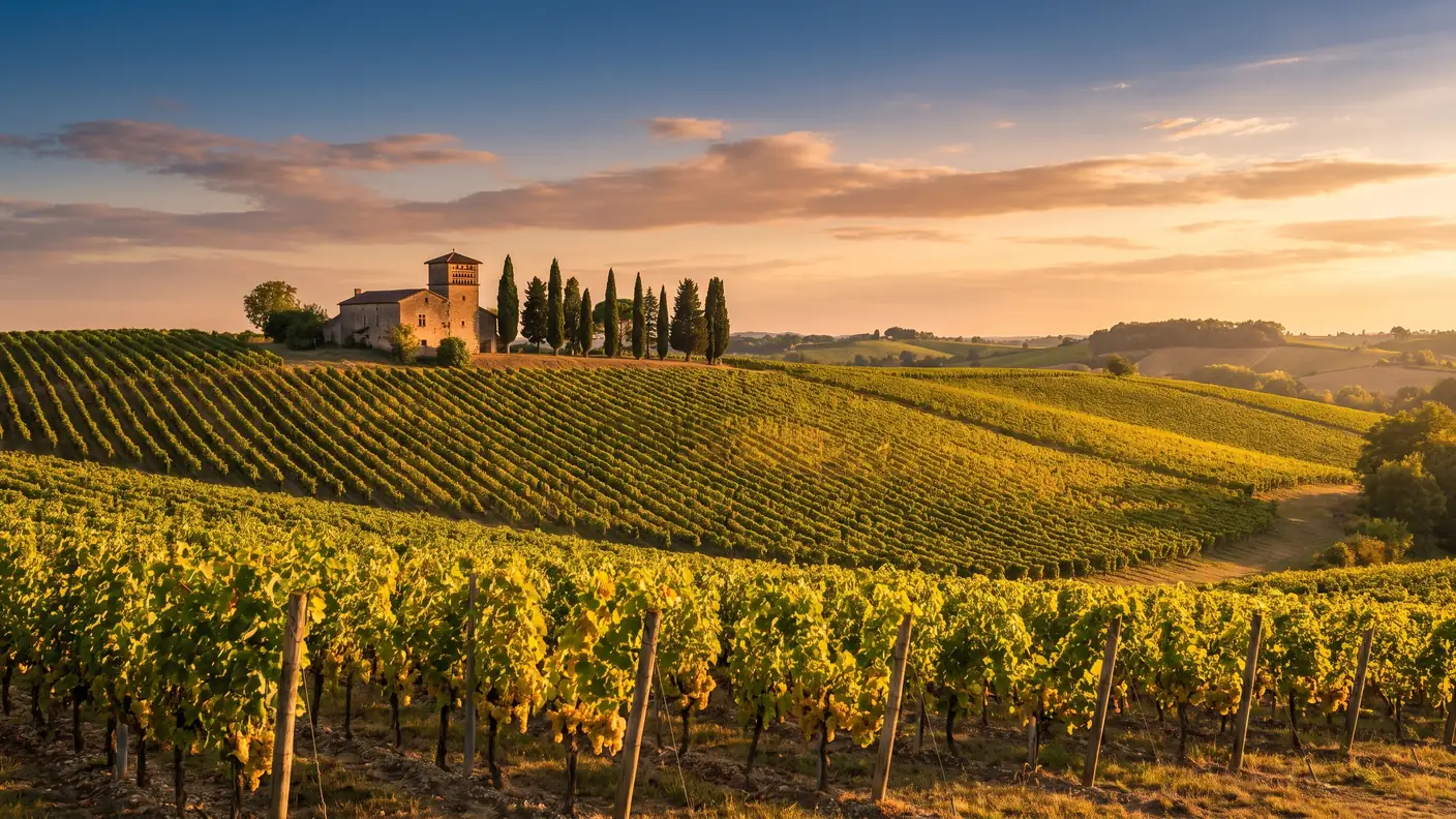 Viñedos de la Ténarèze en los alrededores de Valence-sur-Baïse