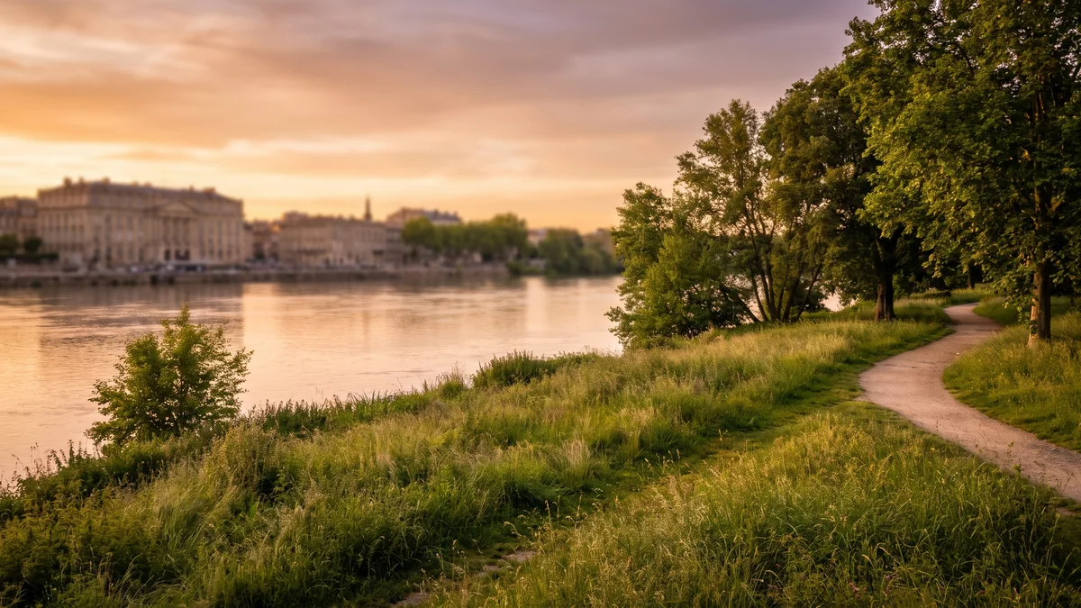 The lush Parc aux Angéliques on the right bank of Bordeaux, along the Garonne River