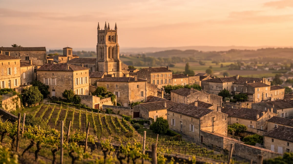 The medieval village of Saint-Émilion and its vineyards, designated as a UNESCO World Heritage Site