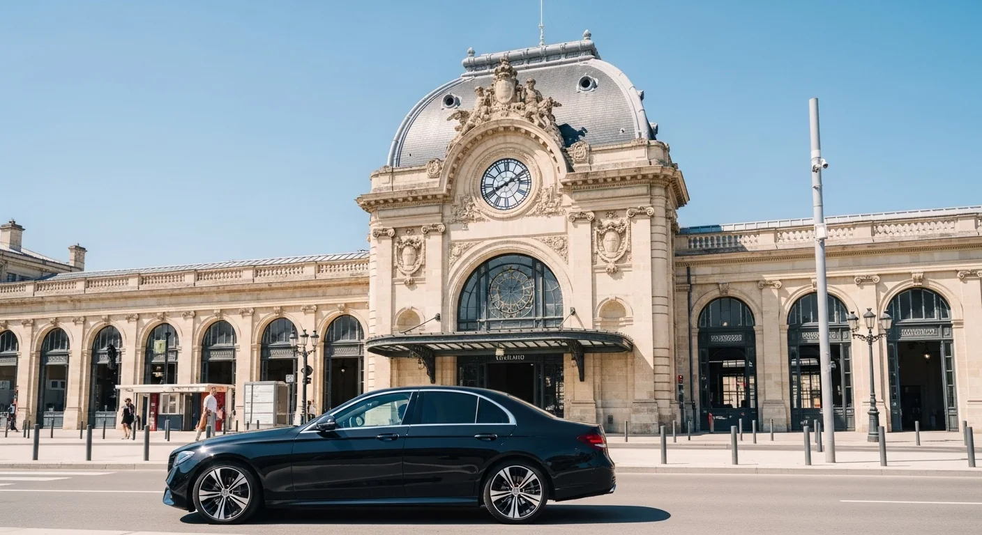 Traslado desde la estación de Saint-Jean de Burdeos en coche con chófer